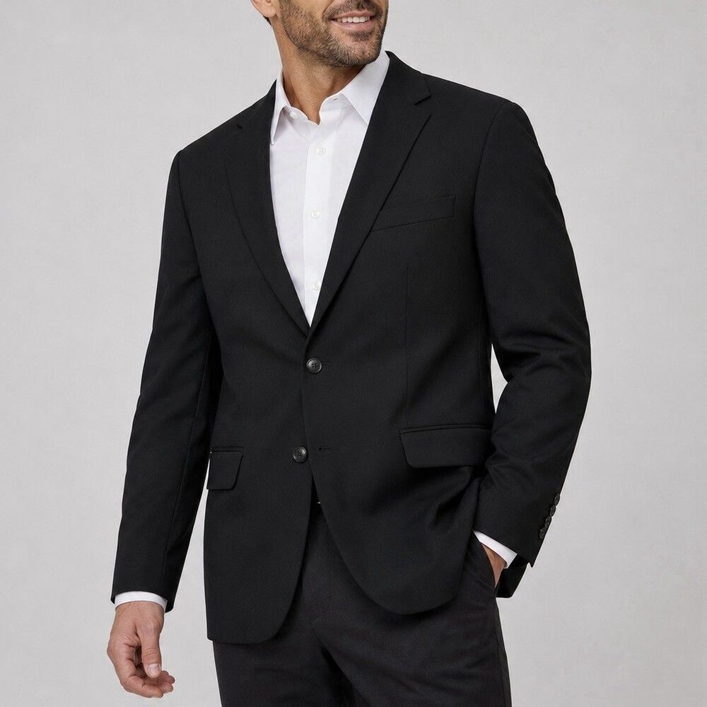 NWT Haggar H26 Premium Stretch Blazer Black 42R Slim Fit MSRP $89.99
